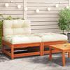 VidaXL Garden Sofa Without Armrests with Cushions and Footrest, Seat with Backrest, Patio Terrace Furniture 838130
