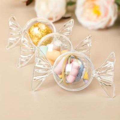 12 штук, прозрачные пластиковые коробки для конфет, упаковочные коробки для конфет, мини-бутылочки, подарочные коробки для конфет, украшения для вечеринки по случаю дня рождения