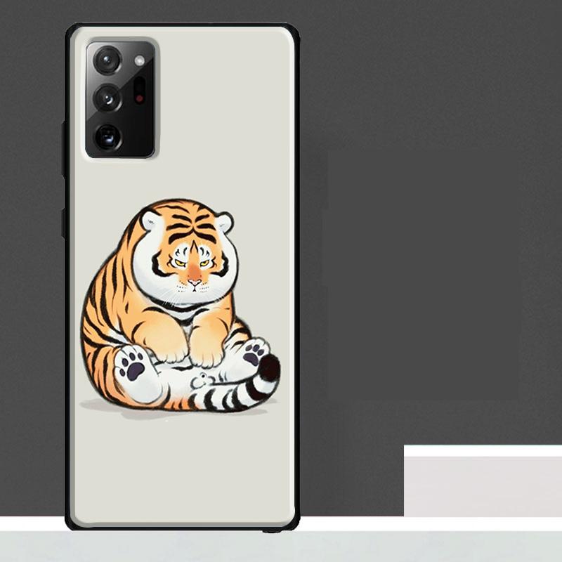 Толстый тигр Мультяшный Забавный Чехол Для Samsung Galaxy S24 Ultra S23 S22 S21 S25 Ultra S9 S10 S20 Plus S25 FE Чехол для Телефона