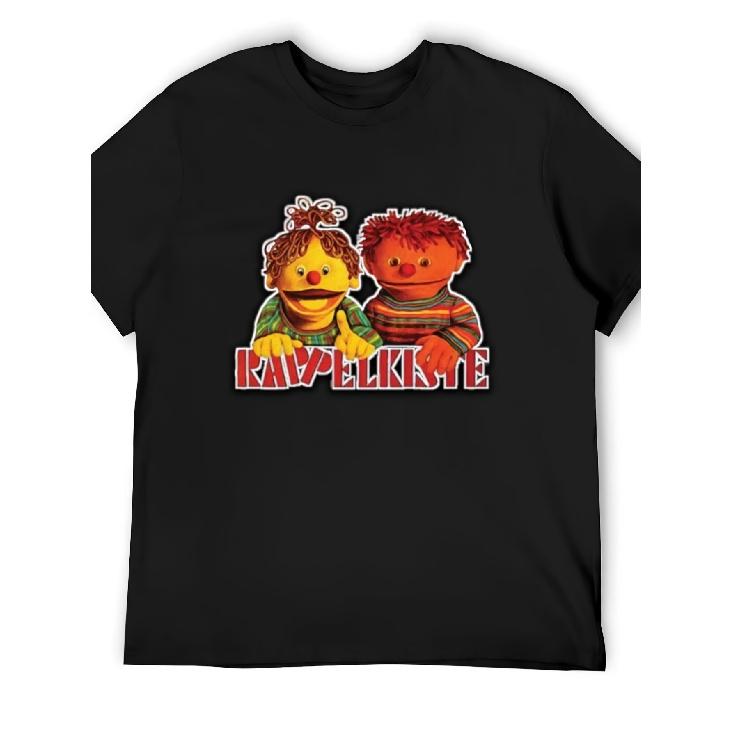 Ratz & Rube Men'S Graphic T-Shirt - Soft Black Tee with Red Ratz & Rube Characters & Logo Print, Regular Fit Crew Neck Short Sleeve Shirt for Casual