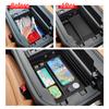 For Mazda CX-90/CX90 CX-70/CX90 2025-2025 Car Armrest Storage Box Central Control Tray Organizers Accessories TPE Tidying Black