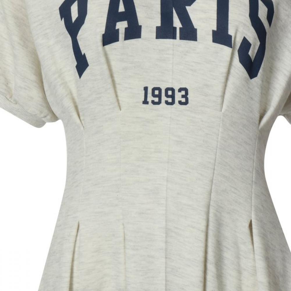 Ggpx New York Waist Dart Print Flare Short Sleeve Dress Gq3op001f