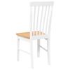 Dining Chairs 2 pcs White Solid Rubberwood