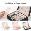 Earrings Necklace Ring  Jewelry Organizer Portable Jewelry Storage Box Travel Organizer Jewelry Case Leather Storage