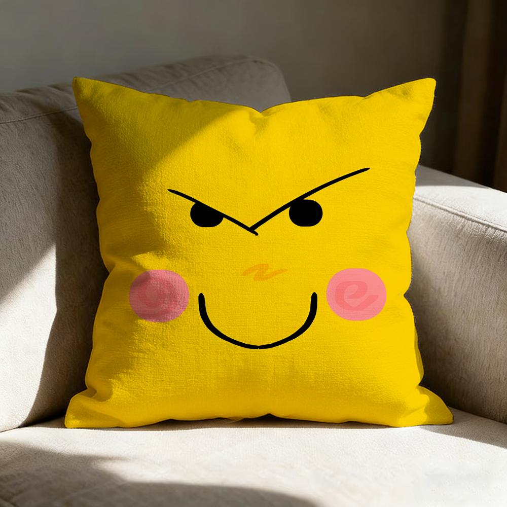 CARTOON ANGRY EYES Pillow Case Linen Pillow Covers Cover For Couch Living Room Bench Patio Floor Linen Home Decor