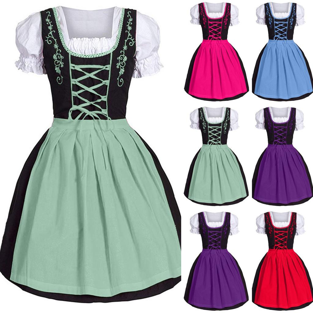 Beer Festival Costume, Women's Performance Costume, Square Neck Dress Square Neck Dress