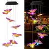 Yousheng Hummingbird Shape Wind Chimes Butterfly Hanging Pendant Waterproof Solar Power Automatic Lighted Wind Chimes Outdoor Decoration