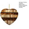 Heart Shaped Christmas Ornament Acrylic Bookshelf Xmas Tree Hanging Decorations 2D Flat