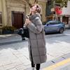 Fashion Winter Womens Thickened Long Down Cotton Coat Loose Warm Padded Jacket Knee Length