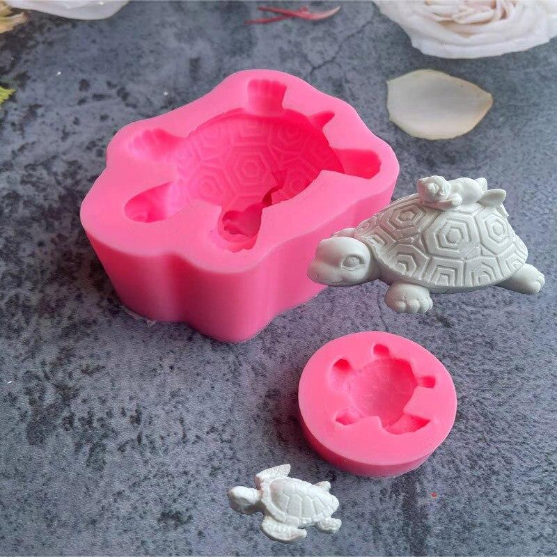 Силиконовая форма в форме черепахи с мультяшными животными, Diy, помадка, шоколадный декор для кексов, инструменты для выпечки, форма для свечи, мыла, глины