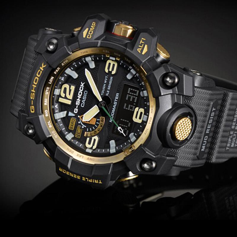 Casio G-Shock Gravitymaster Аэрокосмическая серия Mudmaster Трендовые Спортивные Водонепроницаемые Ударопрочные Кварцевый механизм Ремешок из смолы Мужские часы GPW-1000GB-1APR