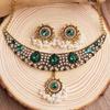 Европейско-американский комплект ожерелья и серег с кисточками, драгоценными камнями и стразами: Этническая ретро роскошная жемчужная цепочка на ключицу