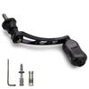 HEIGHTEN 56mm Reel Handle with 21mm Carbon Knob for Shimano and Daiwa Spinning Reels, Gourd Series (Black) (832)