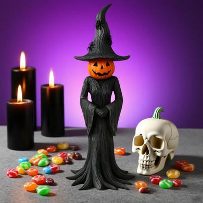 Смоляная статуэтка ведьмы Статуэтка ведьмы Декор для дома Завораживающие статуэтки ведьм на Хэллоуин Смоляные фигурки для декора дома в помещении
