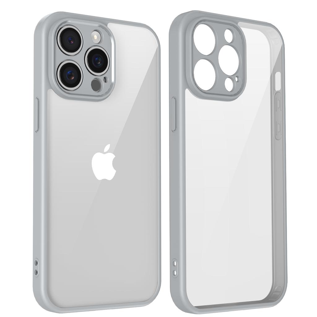 For iPhone 14 Pro Case Matte Skin Touch Clear PC + TPU Shockproof Phone Back Cover