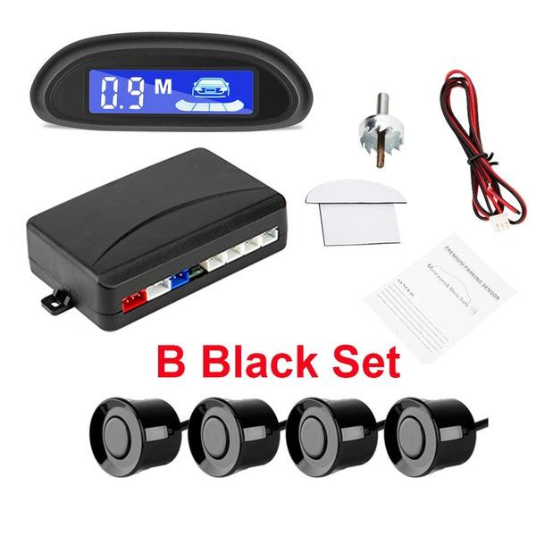 Car Auto Parktronic LED Parking Radar With 4 Parking Sensors Backup Car Parking Radar Monitor Detector System Backlight Display
