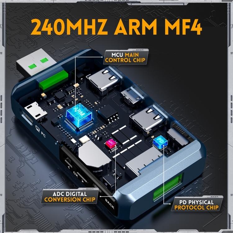 FNIRSI FNB48P USB Детектор Зарядного Устройства Питания для Мобильных Телефонов, Цветной: Bluetooth Синий
