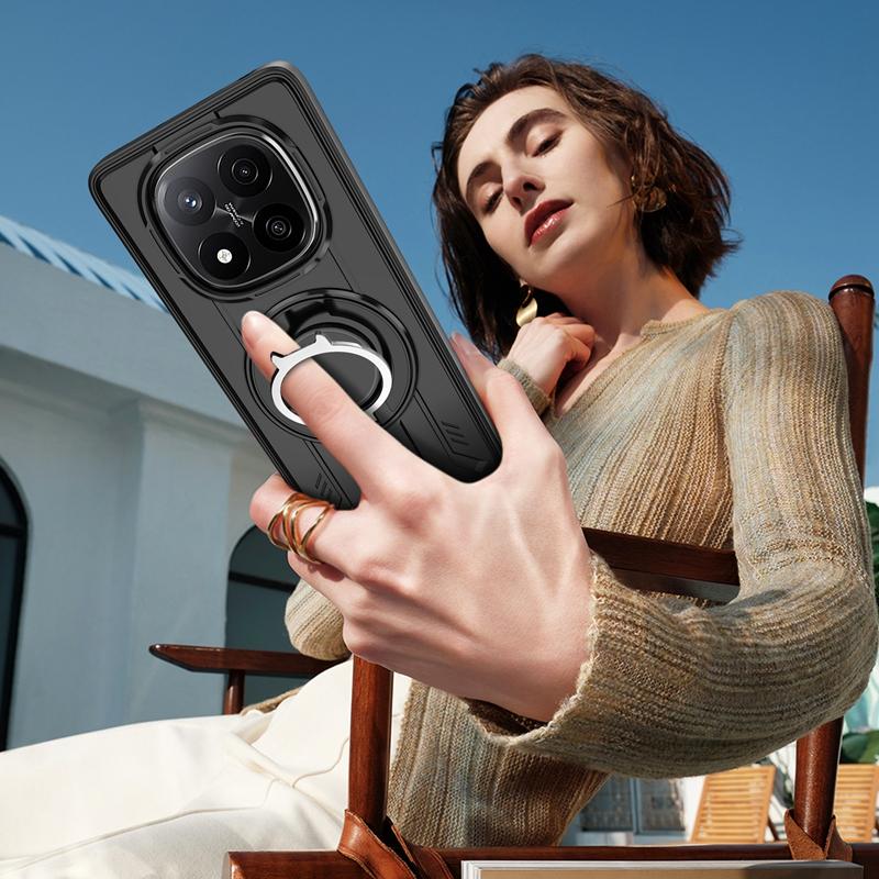 For Xiaomi Redmi Note 14 Pro Plus 5G Case Magnetic Holder Ring Shockproof Armor Phone Funda For Redmy Note 14 Pro+ Lens Cover