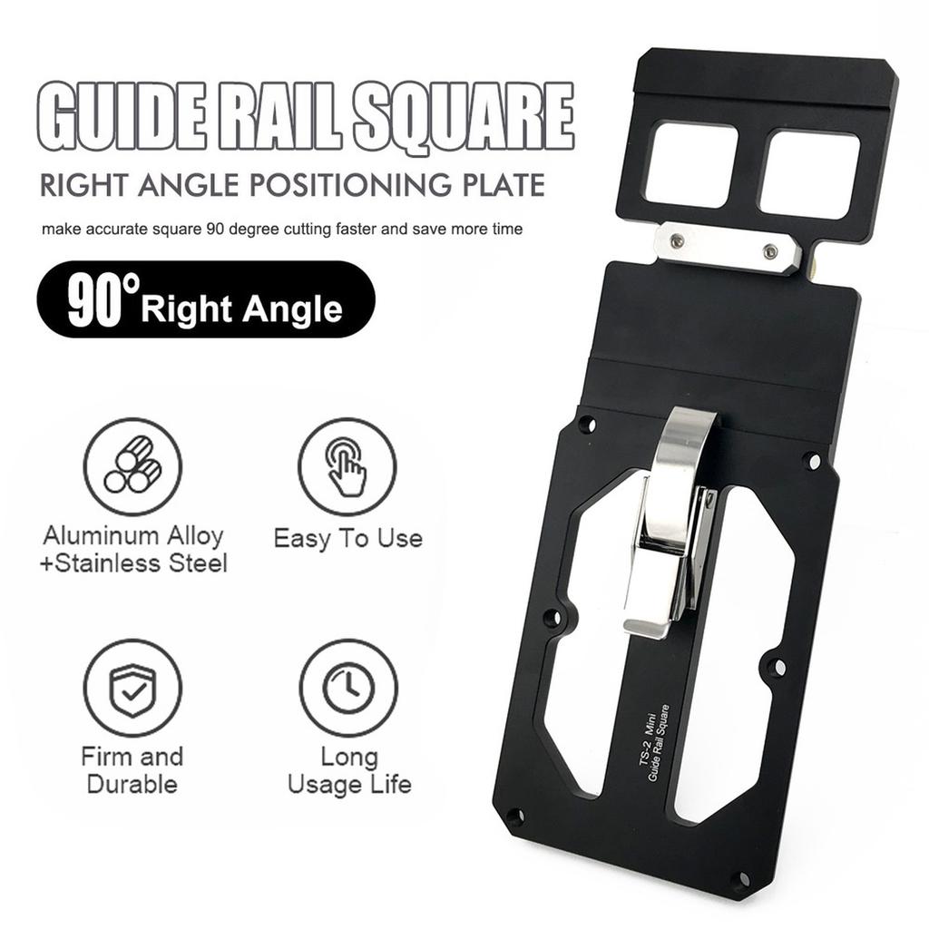 Направляющая квадратная угловая позиционирующая пластина Материал алюминиевый сплав Угловая позиционирующая пластина Подходит для направляющих TS55/TS75