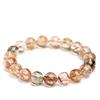Hongchu Crystal Natural Icy Colorful Copper Bead Bracelet Ice-like rough copper rutilated quartz bracelet