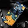 Чехол для телефона для Samsung Galaxy S26 S25 S24 S23 S22 S21 Ultra S24 S23 S22 S21 S25 Plus S24 FE Звездная ночь Ван Гог кошка