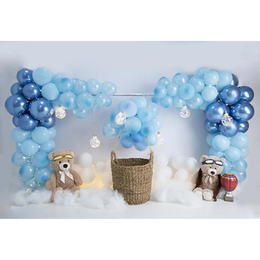 Teddy Bear Colorful Balloons 1st Birthday Backdrop Kids Gifts Baby Shower Oh Baby Background For Photography Photo Props Studio