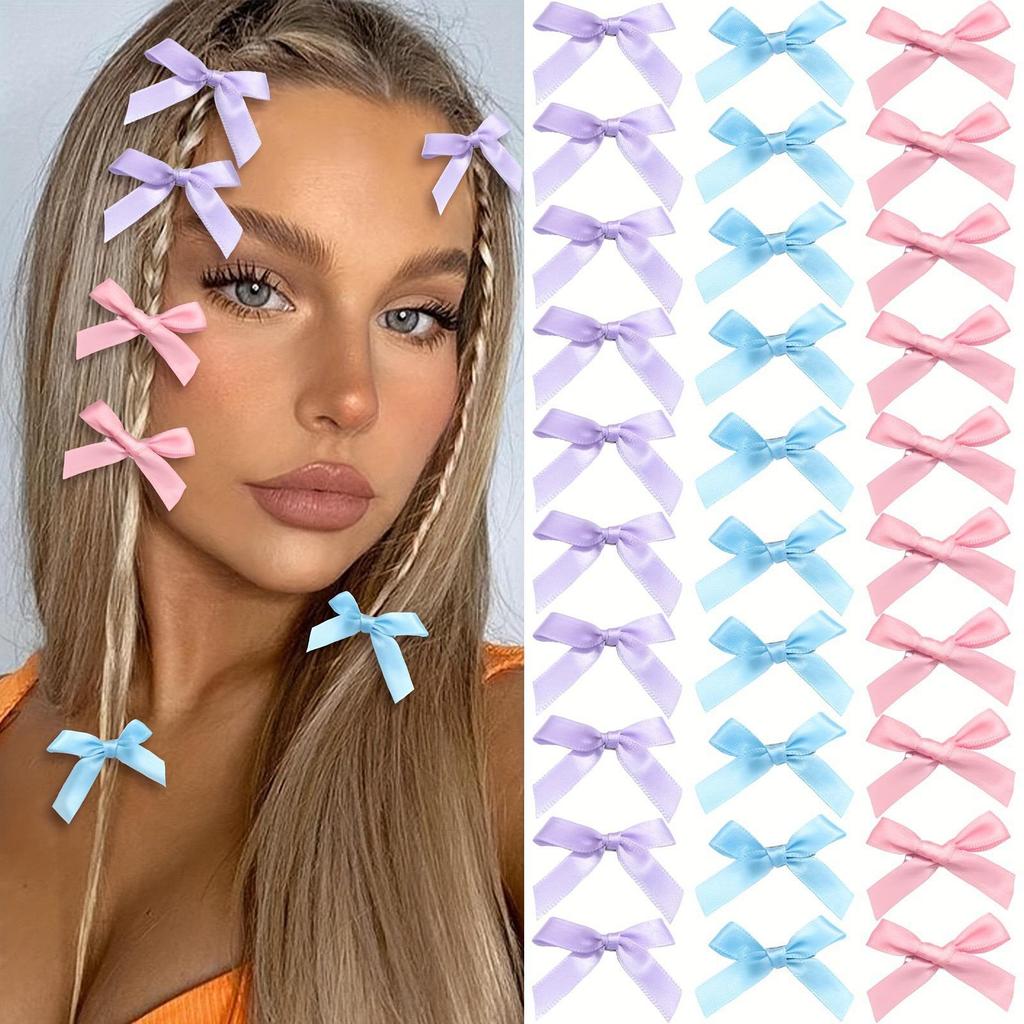 Заколка-уточка с бантом в балетном стиле 4 см: Дофаминовый Сладкий Плетеный Аксессуар для Волос