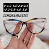 Cat Eye Myopia Glasses for Women Anti Blue Light Fashion Glasses HD Vintage Lenses Computer Glasses