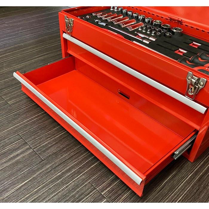 E-Value Tool Set 80-Piece + Tool Chest Red with EVA Mat Tray - EST-2280RE (1 pc)