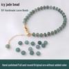 Natural Ice Jade Barrel Abacus Beads for DIY Bracelets