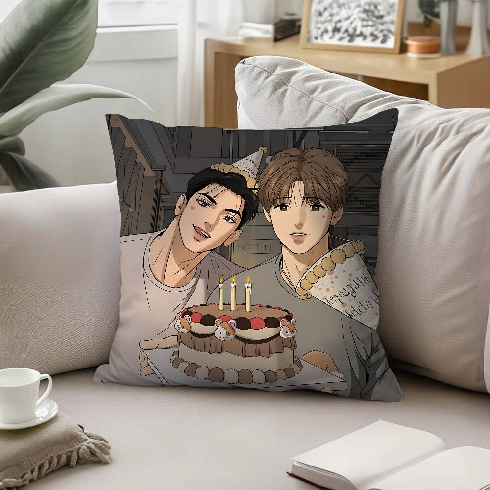 Bl Manhwa Jinx Joo Jaekyung Kim Dan Throw Pillow Covers Pattern Cushion Cover Suitable For Sofa Bedroom Car Pillow Cover