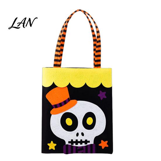 Holiday Photo Props Halloween Candy Bag, Cute Pumpkin Ghost Tote for Kids, Spooky Stiff Material Pouches Cartoon Pattern Treat Bag Party, Trick