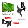 17-55 Inch Retractable 180 Degree Dual Arm Full Motion TV Wall Mount Tilt Swivels Screen Bracket Stand Plasma Holder