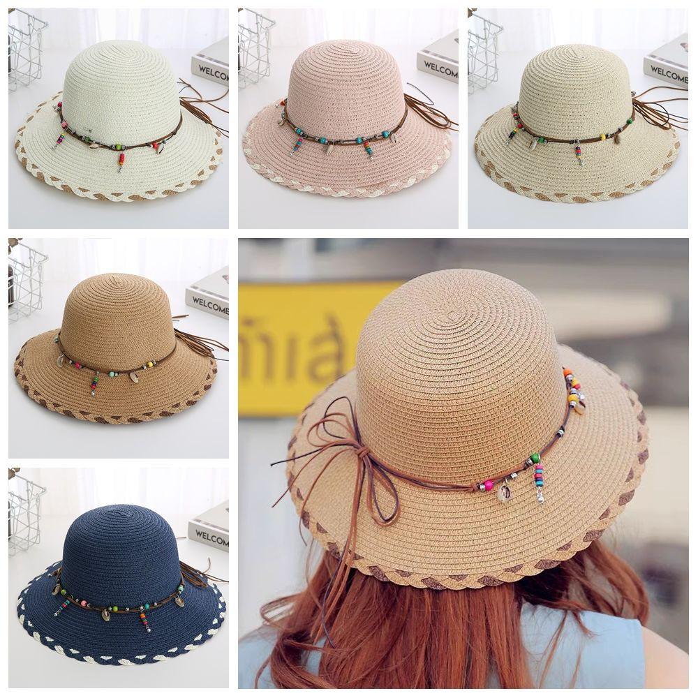 Складные соломенные шляпы в стиле кантри, женская шляпа от солнца с широкими полями, для девочек