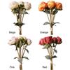 4 Flower 3 Buds Peony Artificial Flower Silk Petals Decorative Flower  Photo Props