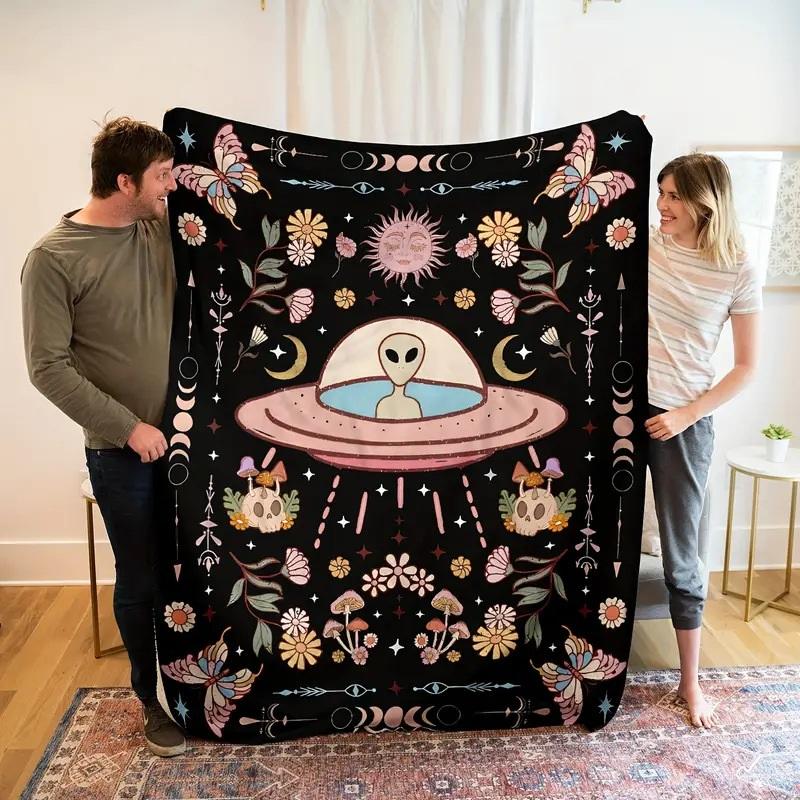 Утолщенное махровое одеяло Одеяло с цифровой печатью Одеяло с круглым ворсом Одеяло