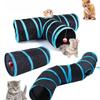 Игрушка-туннель для кошек, складной домик для игр с 3 дорожками, хрустящий бумажный колокольчик, прочная ткань Оксфорд, туннель для животных, котята/кролики/морские свинки