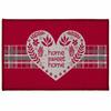 Tapis Multi-usage - Home Sweet Home - 40x60cm - 100% Polyamide - Rouge - Moderne