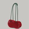 Sweet Cherry Red Underarm Bag Women Water Splash Proof Creative Berry Handbag Ladies Lightweight Polyester Leather Shoulder Bag