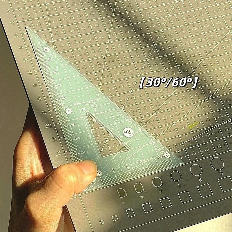 4 шт./набор 20 см Прямая линейка Многофункциональная математическая линейка Милые эстетичные школьные принадлежности Измерительные инструменты для школьников