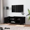 VidaXL TV Stand with Doors Black 102x35x45 Cm Engineered Wood 826290