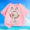 Мультяшные детские футболки с 3D-принтом LABUBU для мальчиков и девочек, трендовая одежда в подарок