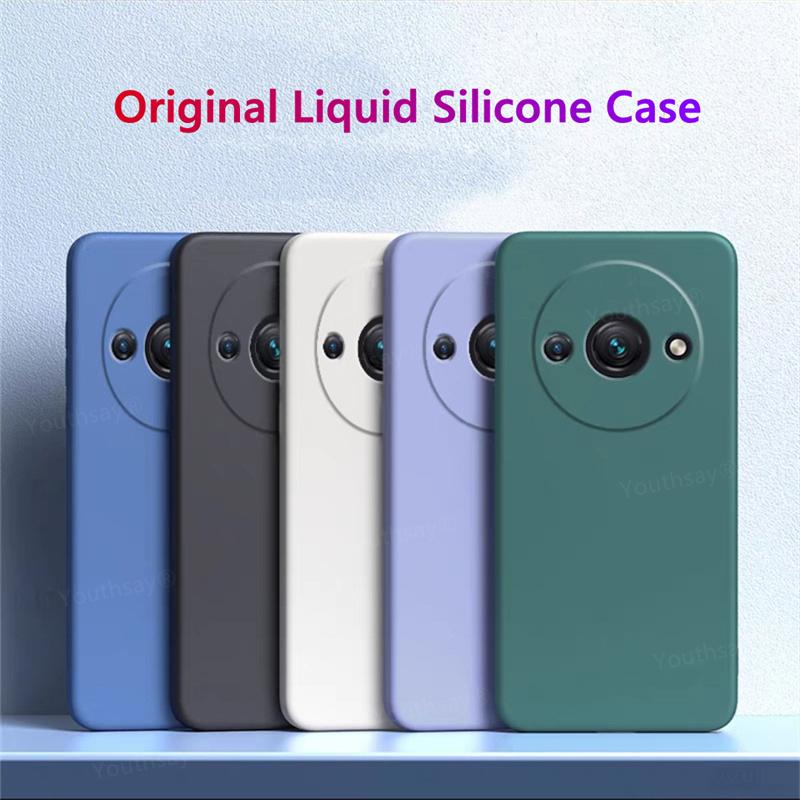 Чехол из жидкого силикона для Redmi A3 Чехол CoverXiaomi Redmi A3 Funda Coque Мягкий ТПУ Защитный Задний Бампер для Телефона Redmi A3
