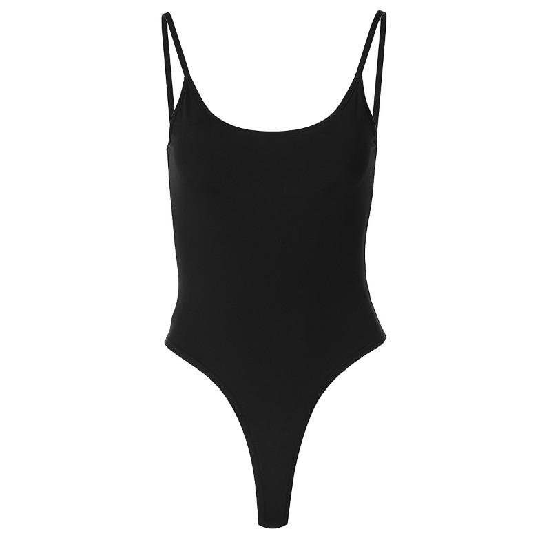 Women's New Sexy Slim Hundred Solid Colour Backless Spicy Girl Style Inside The Halter Jumpsuit