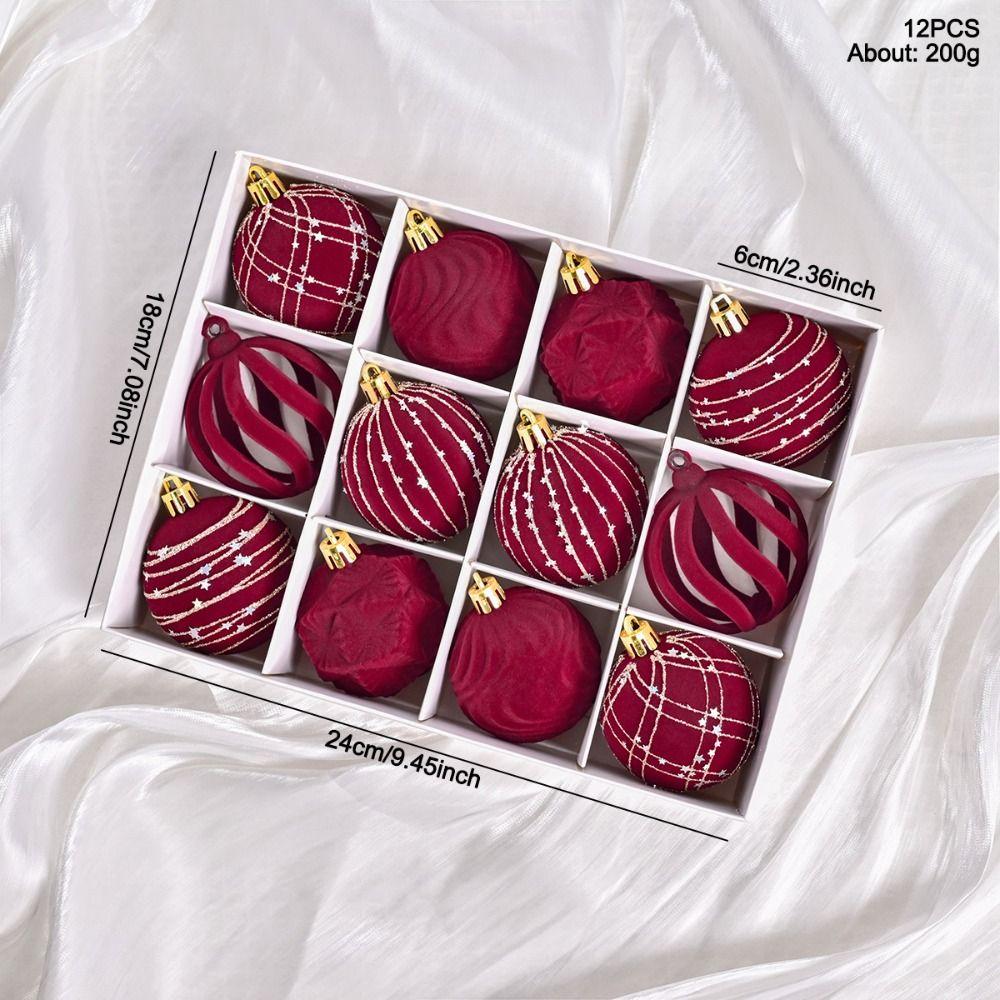 12 шт. 6 см Рождественский подвесной шар Ручная роспись Рождественские шары Украшения Праздник Свадьба