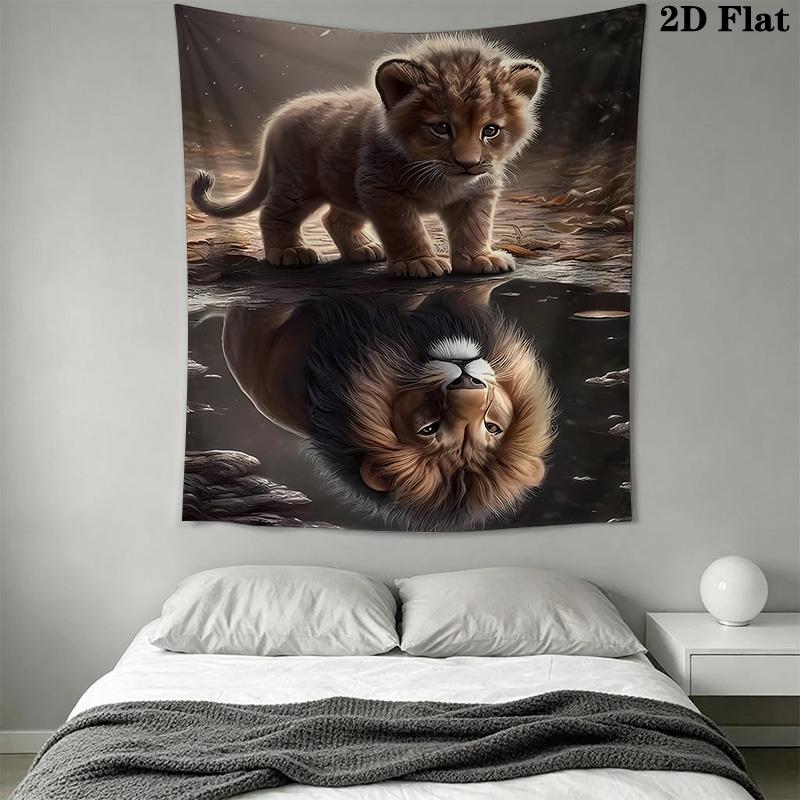 Lion Pattern Home Decor Tapestry, Wall Hanging, Decorative RV Wall Cloth.MGT0918489