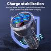 Автомобильное зарядное устройство USB 150 Вт с 5 портами, PD30W Type-C, дисплеем напряжения и многопротокольной быстрой зарядкой для автомобилей 12–32 В