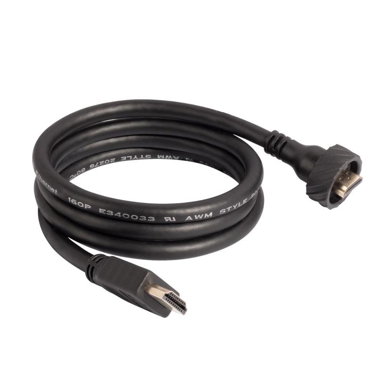 LH20 Industrial Waterproof Male Aviation Plug 1m Extension Cable Wire HDMI2.0 Connector HdmI-compatible High 4k HD Data Adapter
