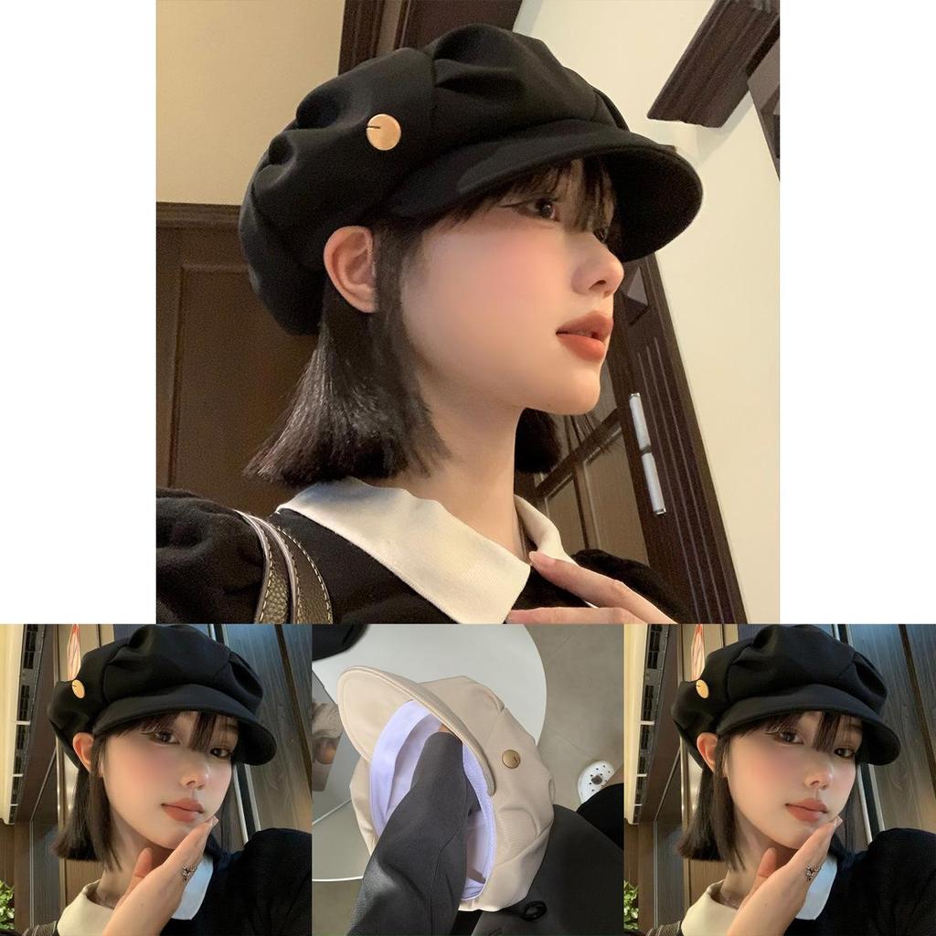 Stylish Black Beret Hat For Women And Men Classic Fashionable Cloud Design For Spring And Autumn Wear