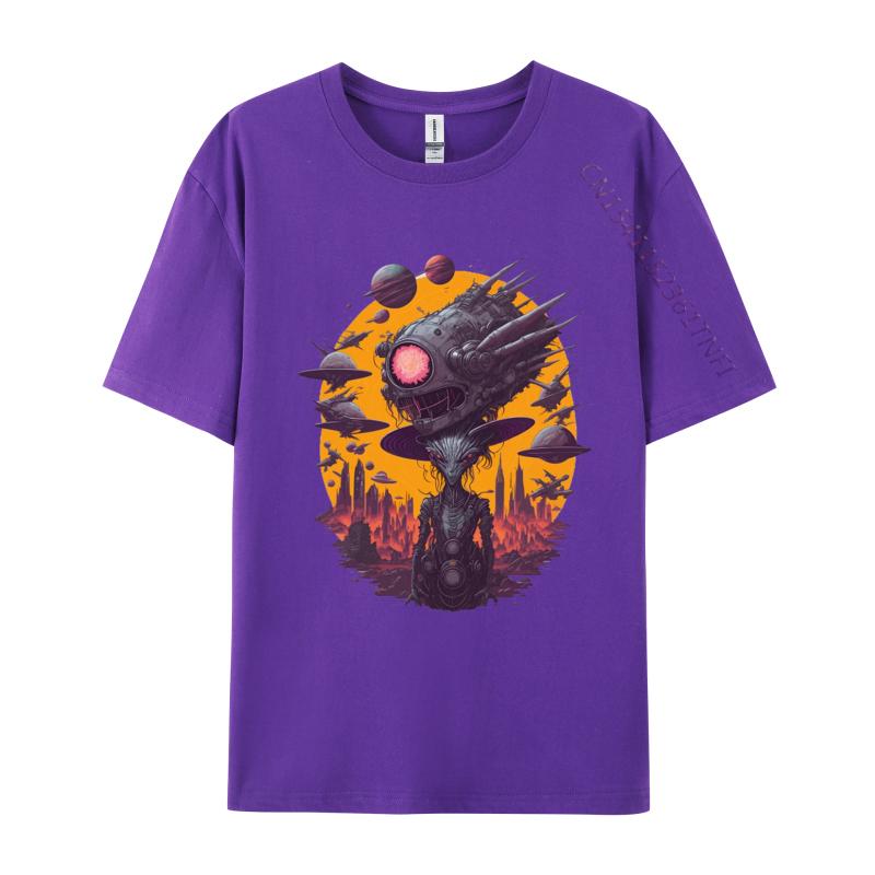 The Alien Hat T Shirt For Male Tee Free Shipping Homme Round Neck T Shirt Designer Clothes Unisex Normal